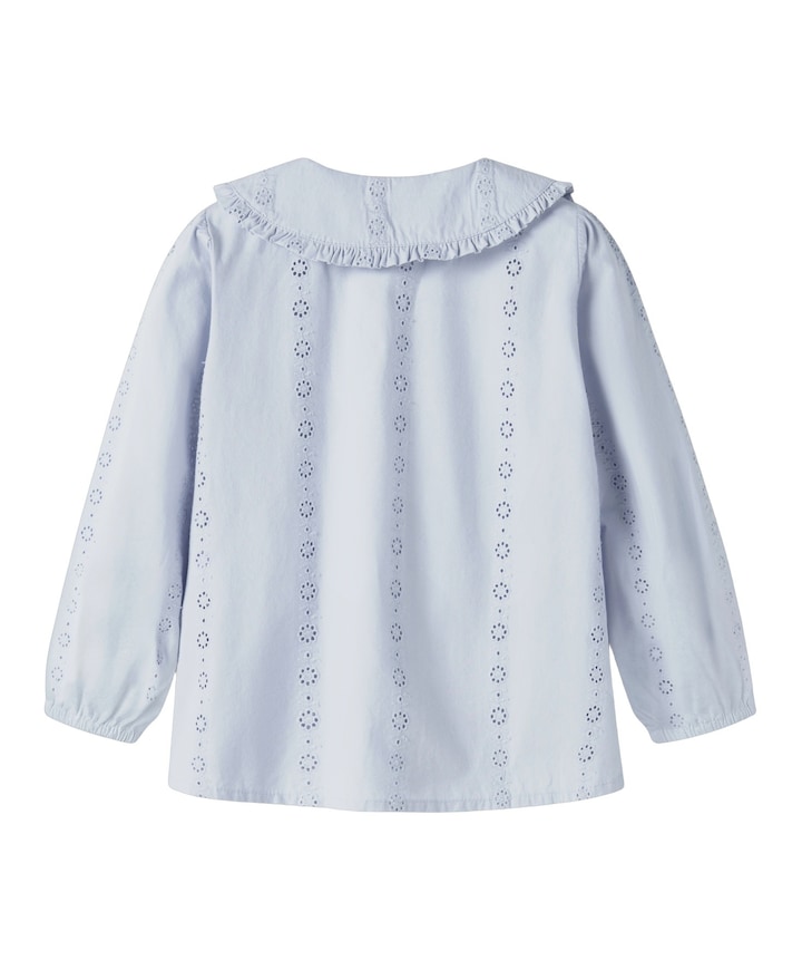Meisjes blouse lange mouw blauw