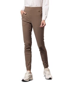 Alma check broek beige