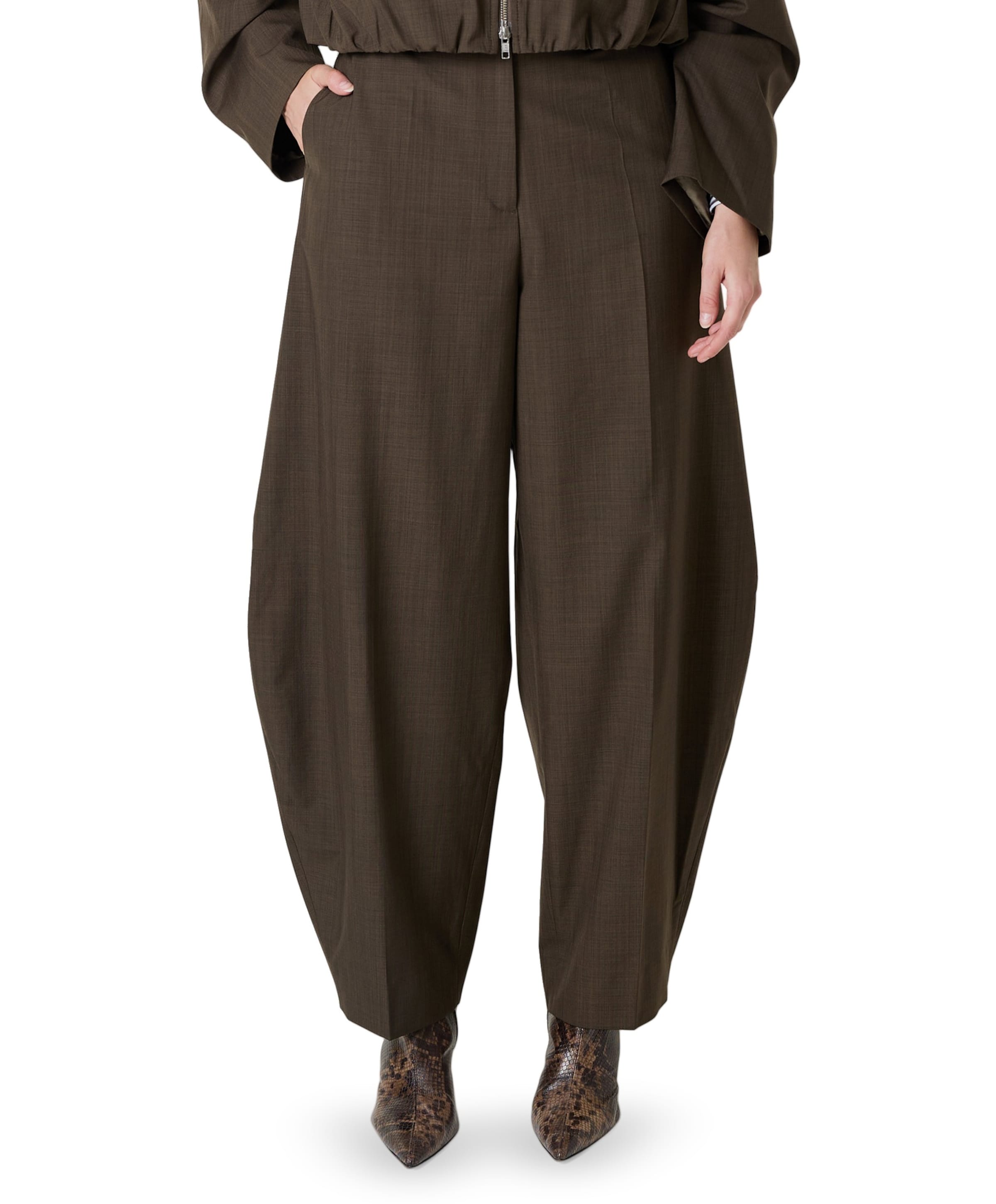 Dante Mid waist Pants dames broek groen