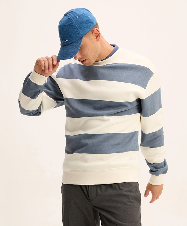 Heren sweater blauw