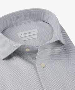 Heren overhemd lange mouw groen