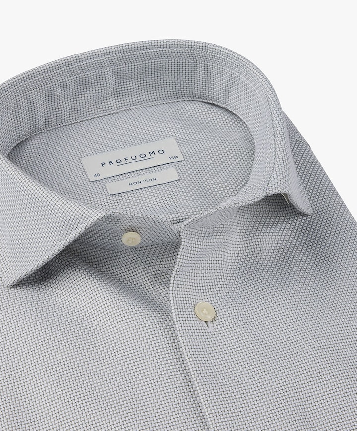 Heren overhemd lange mouw groen