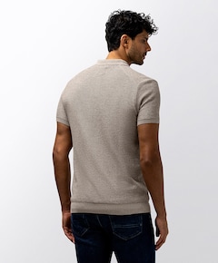 Heren polo beige