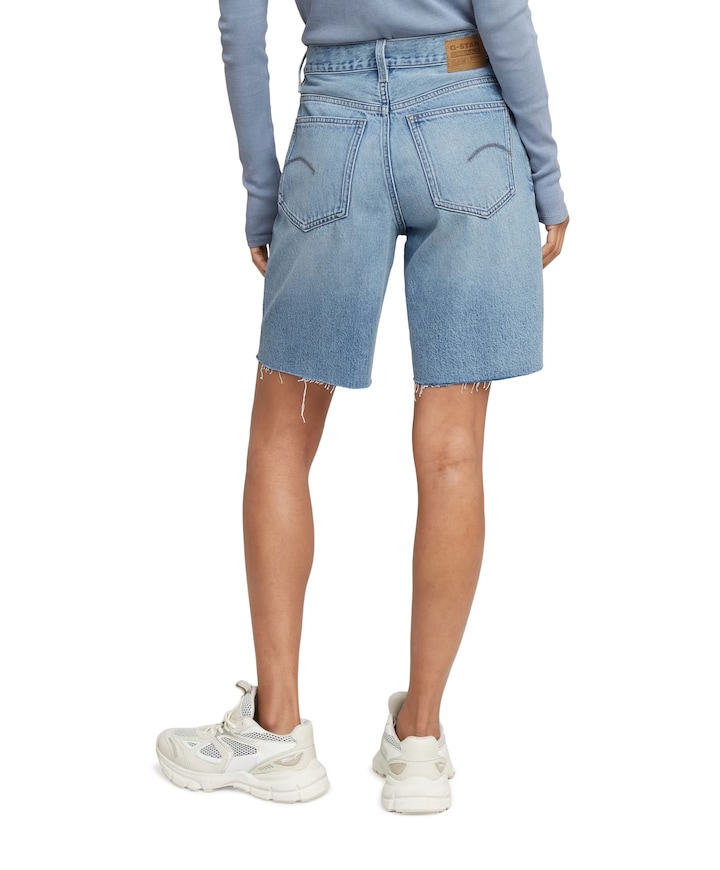 Viktoria Bermuda Shorts raw edge wmn dames bermuda blauw