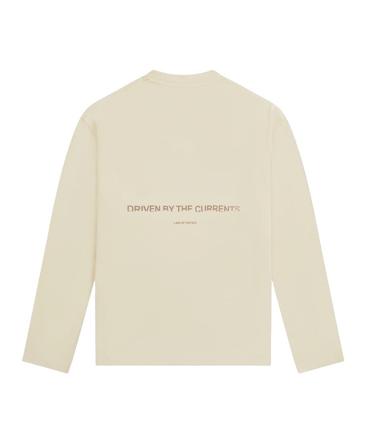 Heren longsleeve beige