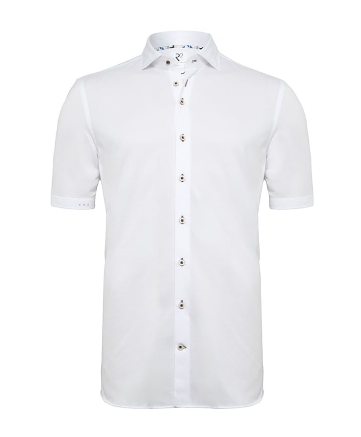 Heren overhemd korte mouw wit