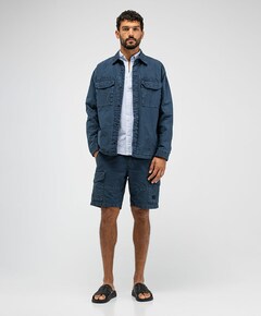 Heren overshirt blauw