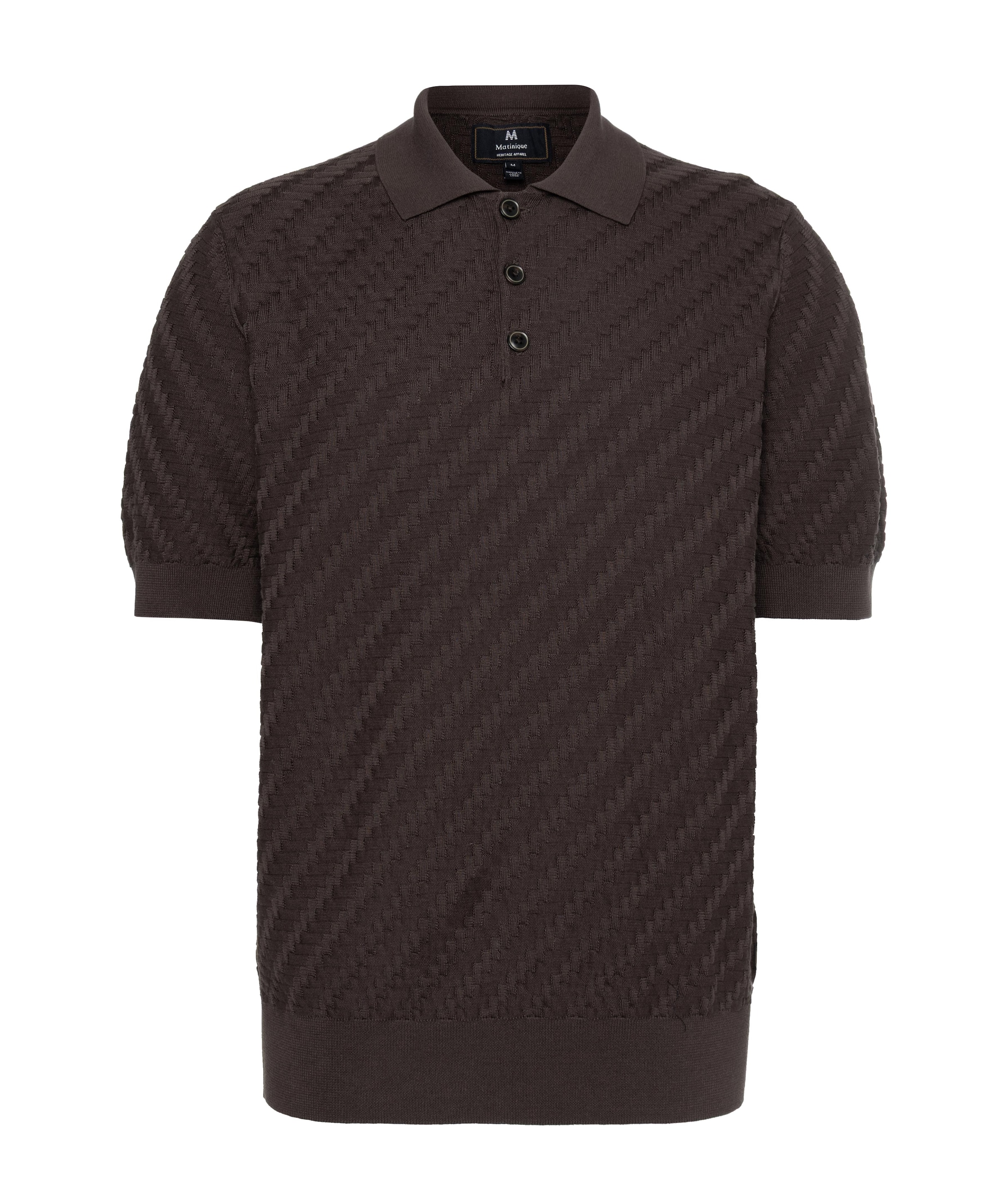 Heren polo bruin