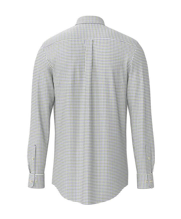 Heren overhemd lange mouw groen