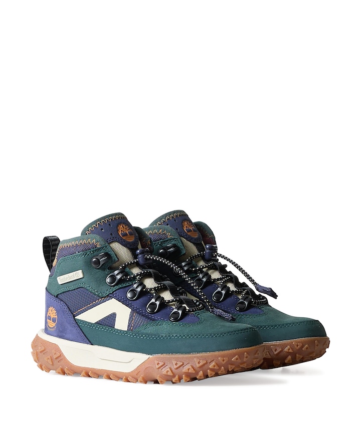 GreenStride Motion 6 MID BUNGEE WATERPROOF SNEAKER jongens veterschoenen groen