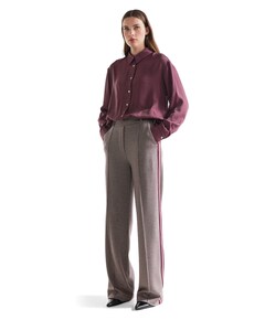 ALEIDOU BROEK hvpdp 404 pied de poule wide leg tap dames broek rood