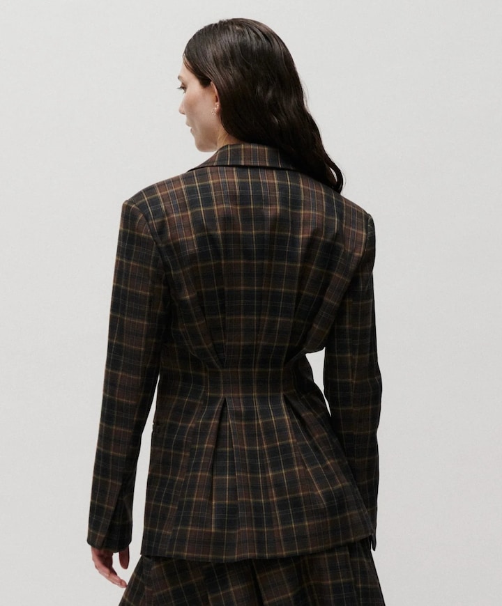 Dames blazer bruin