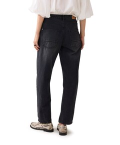 Cocoon fit black cotton jeans zwart