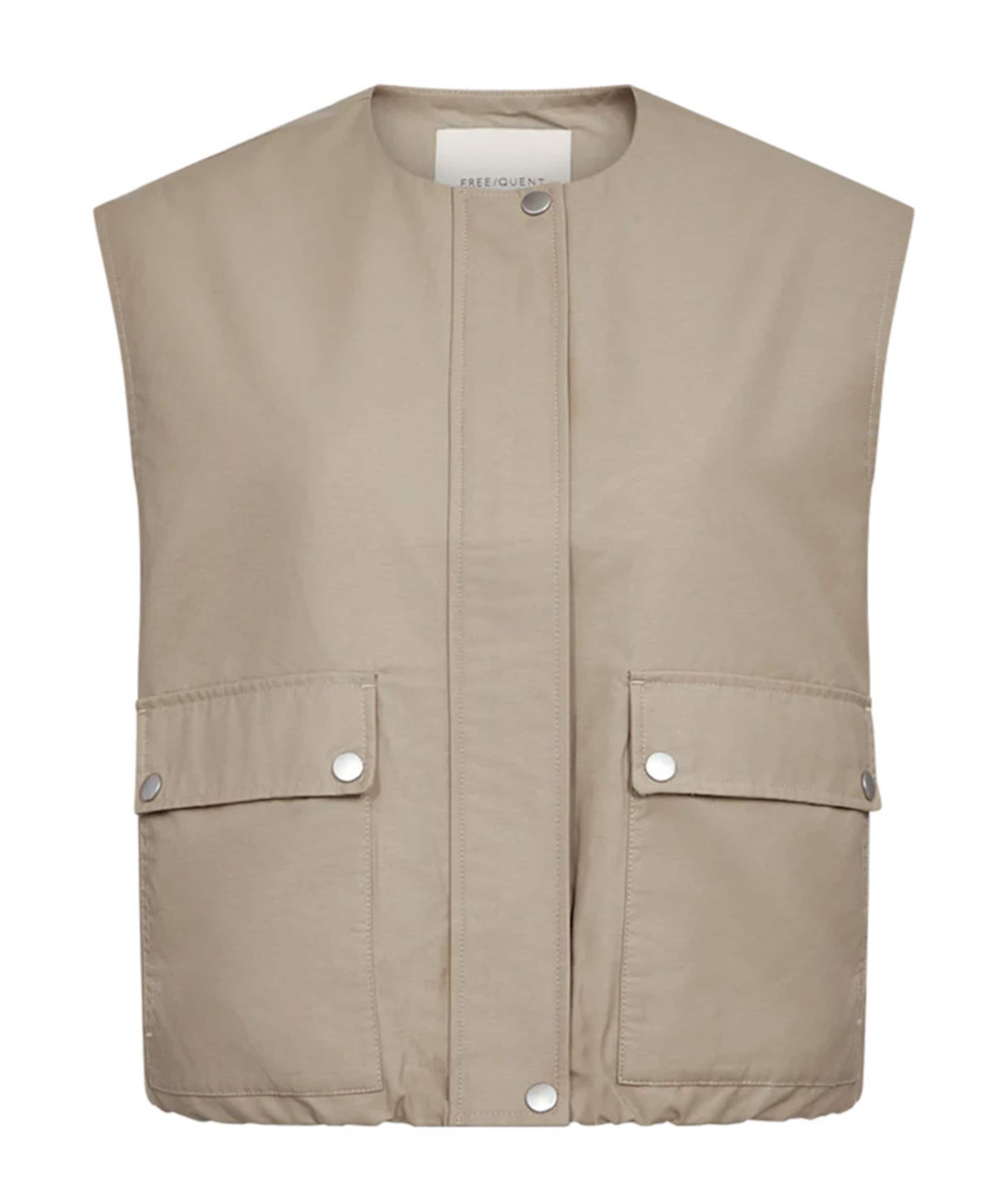 Dames gilet beige