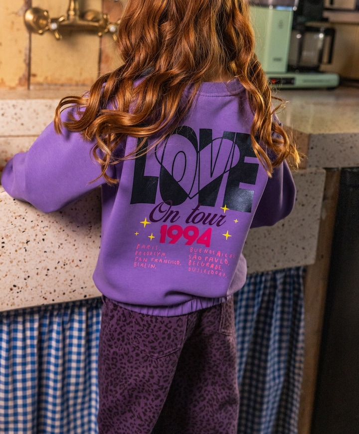Meisjes sweater paars