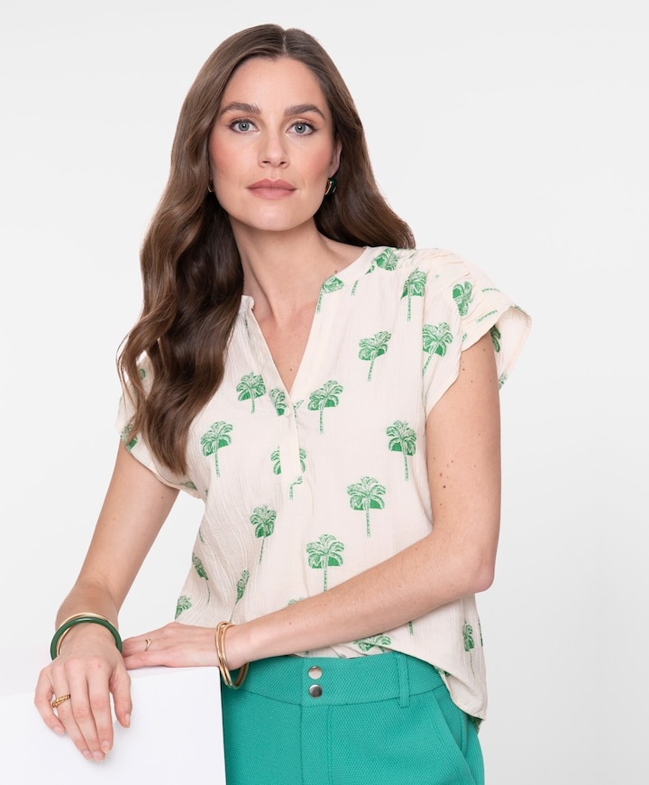 Dames top ecru