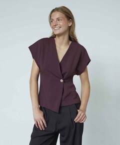 Dames top bordeaux