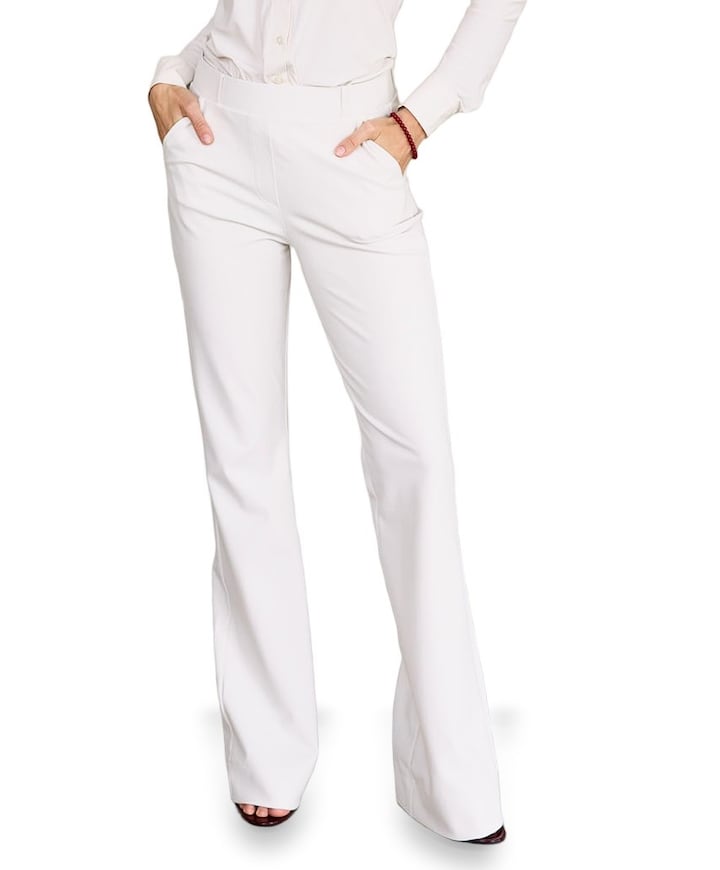Flair LONG bonded trousers dames broek ecru
