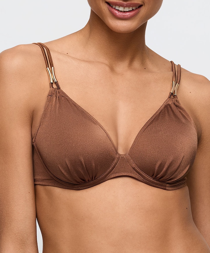Dames bikinitop bruin