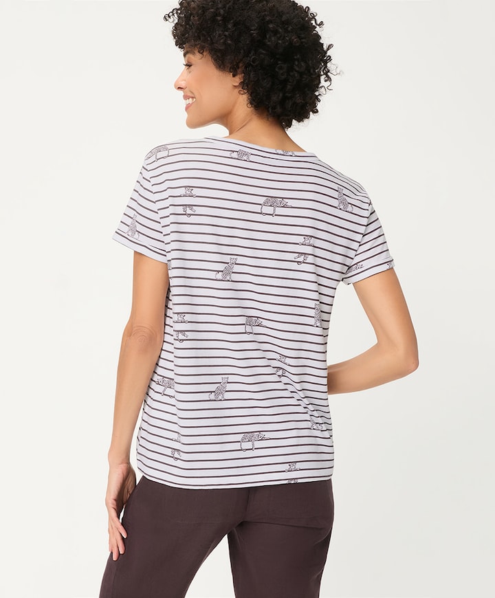 Dames T-shirt bruin