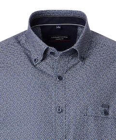 Heren overhemd lange mouw blauw