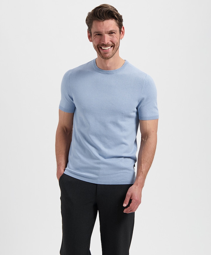 Heren T-shirt blauw