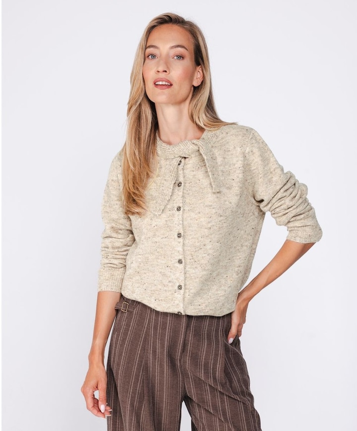 Dames vest beige