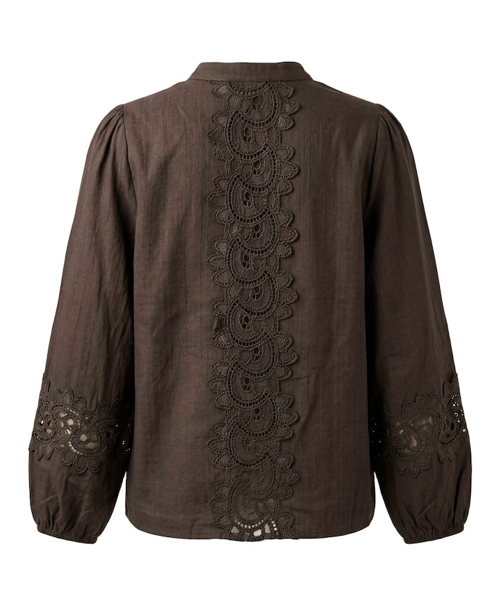 Dames blouse bruin