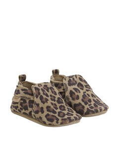 Suede AOP slippers  bruin