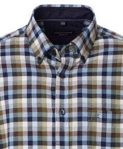 Heren overhemd lange mouw groen