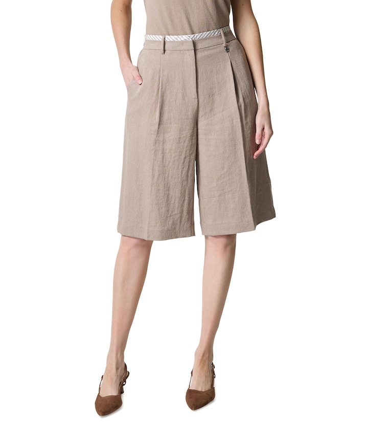 Emra relaxed fit  dames bermuda beige
