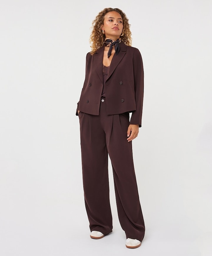 Dames blazer bruin