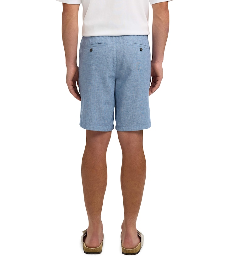 SLHREGULAR-BRODY LINEN SHORTS NOOS heren korte broek blauw