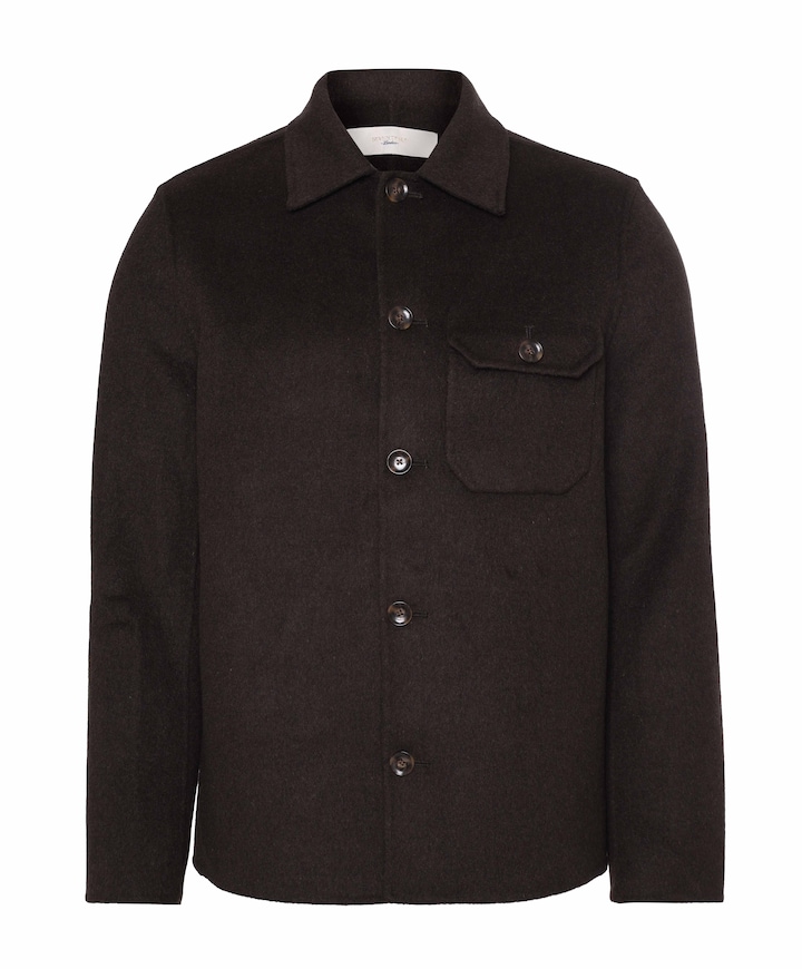 Heren overshirt bruin
