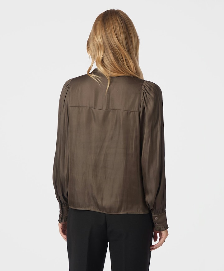 Dames blouse bruin