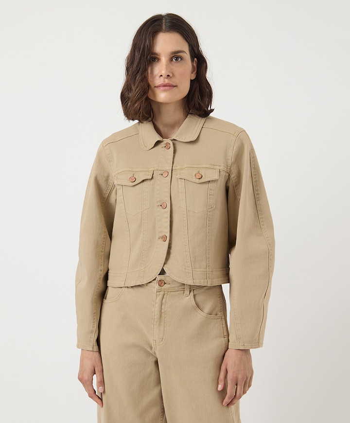 Dames spijkerjas  beige