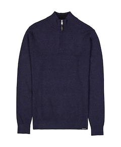 Heren trui met rits blauw