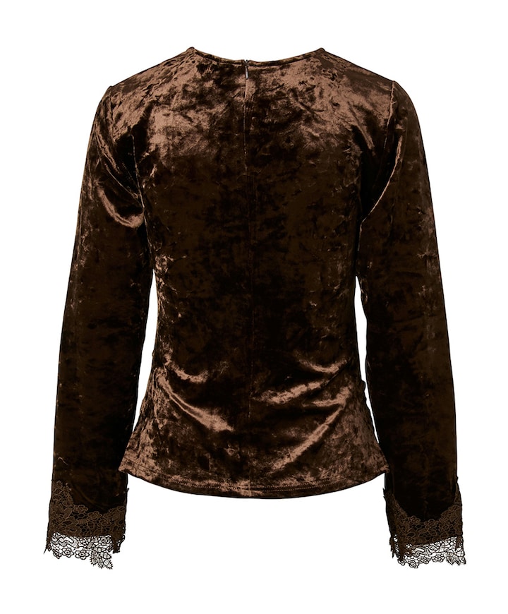 Dames top bruin
