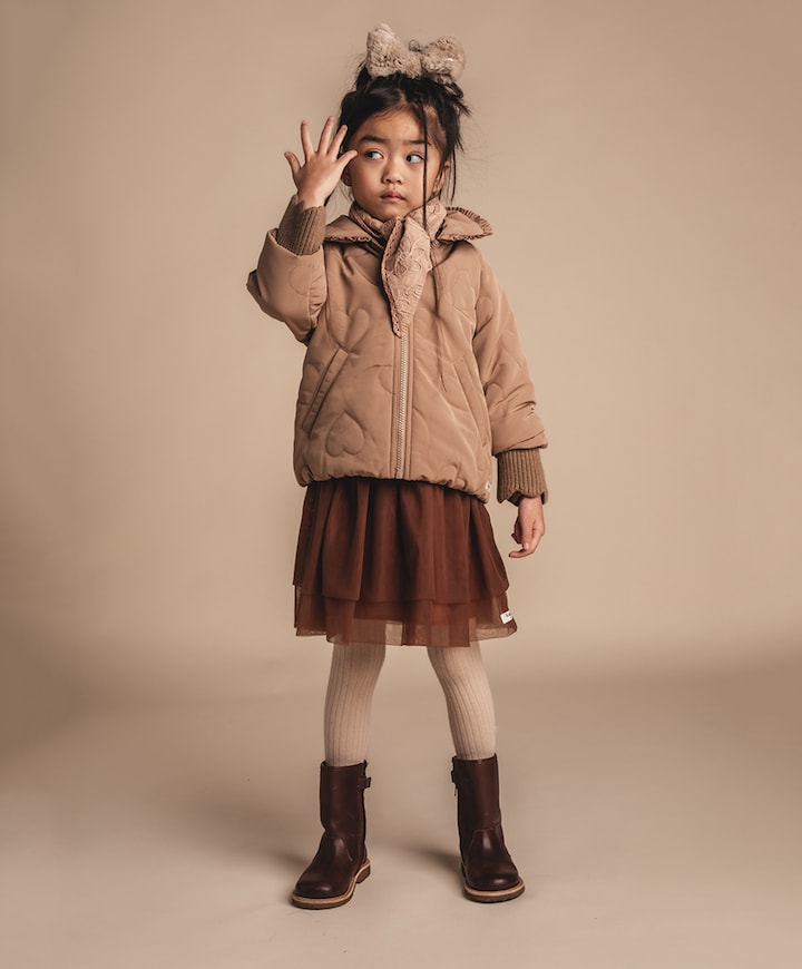 Meisjes jas beige