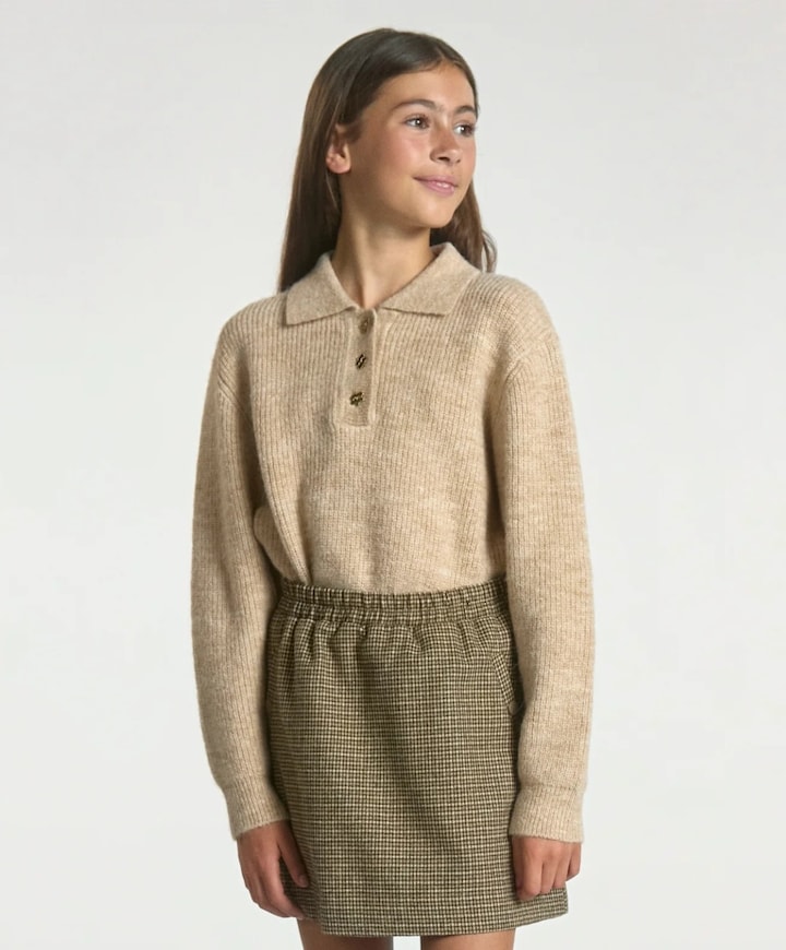 Meisjes sweater beige