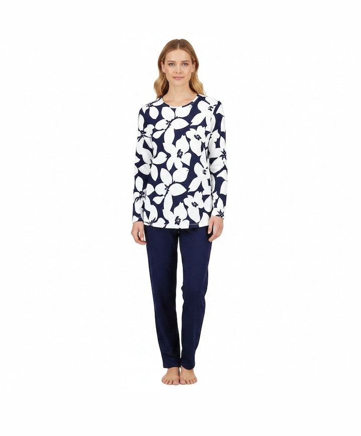 Dames pyjamaset blauw