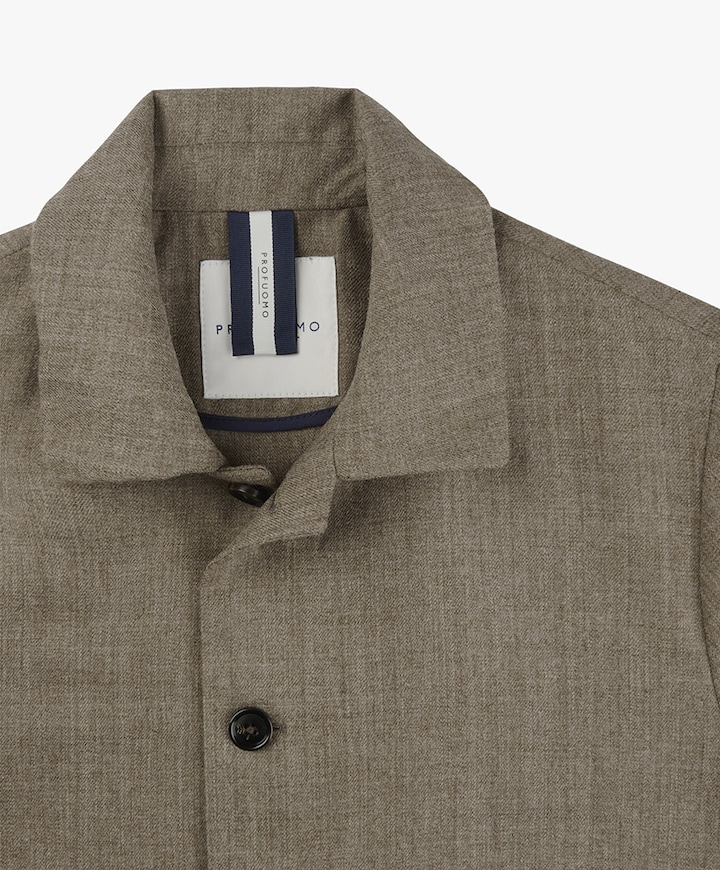 Heren overshirt bruin