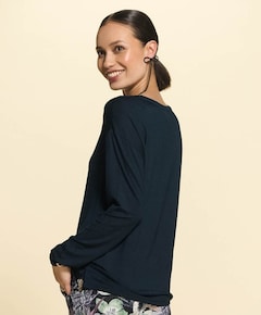 Dames pyjamatop blauw
