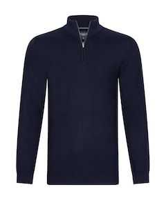 Heren trui met rits blauw