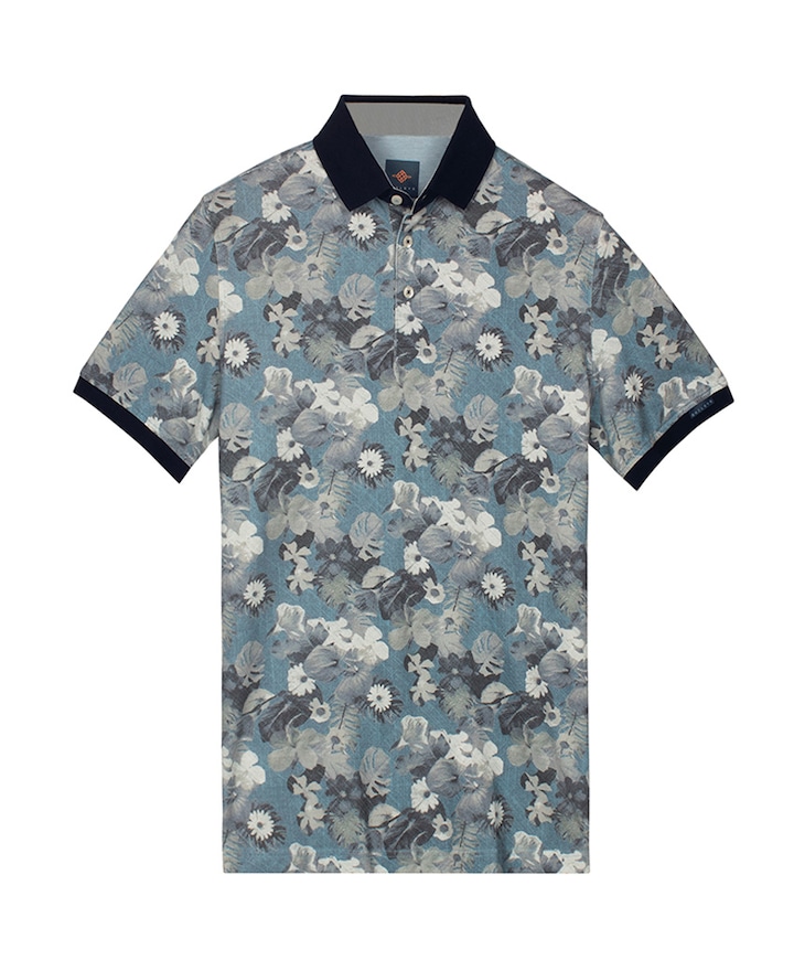 Heren polo blauw