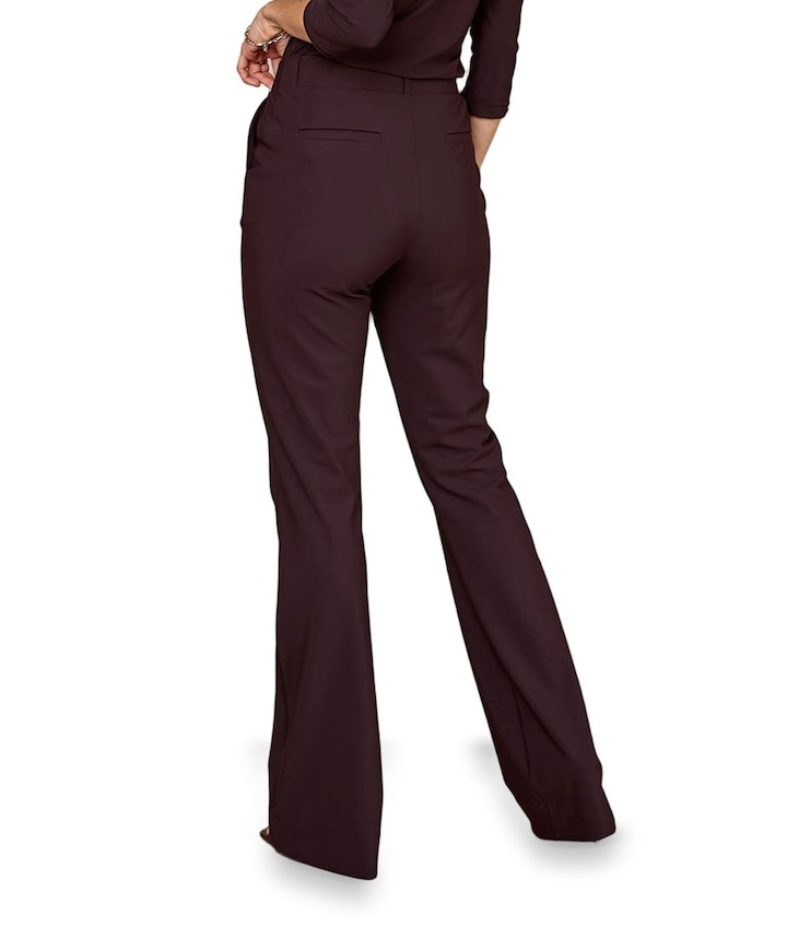 Flair LONG bonded trousers dames broek bruin