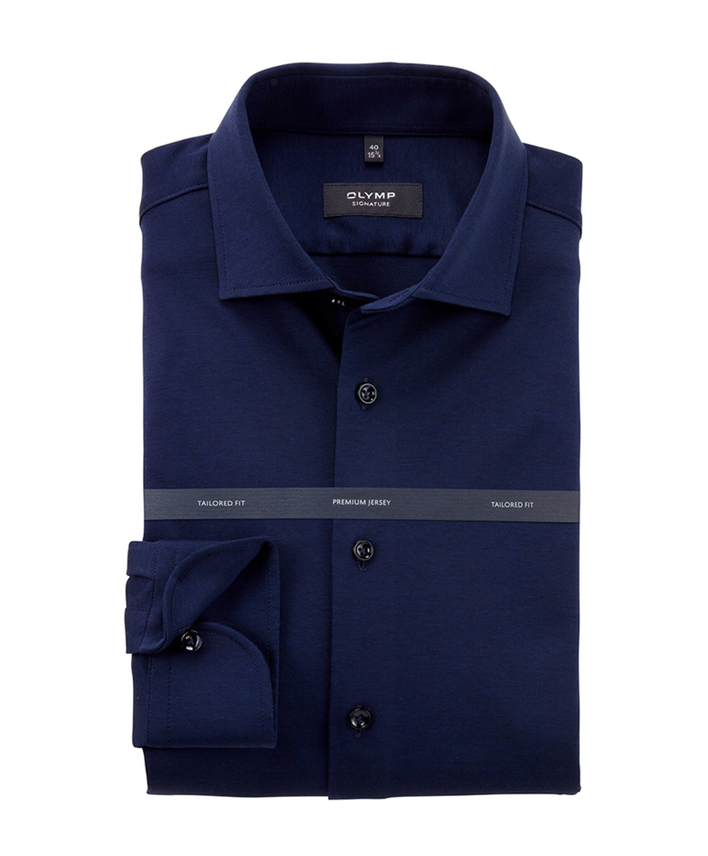 Heren overhemd lange mouw blauw