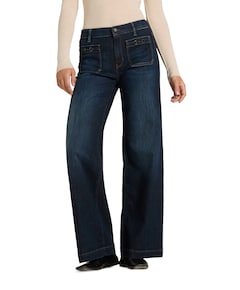 Ada patched pocket dames jeans blauw