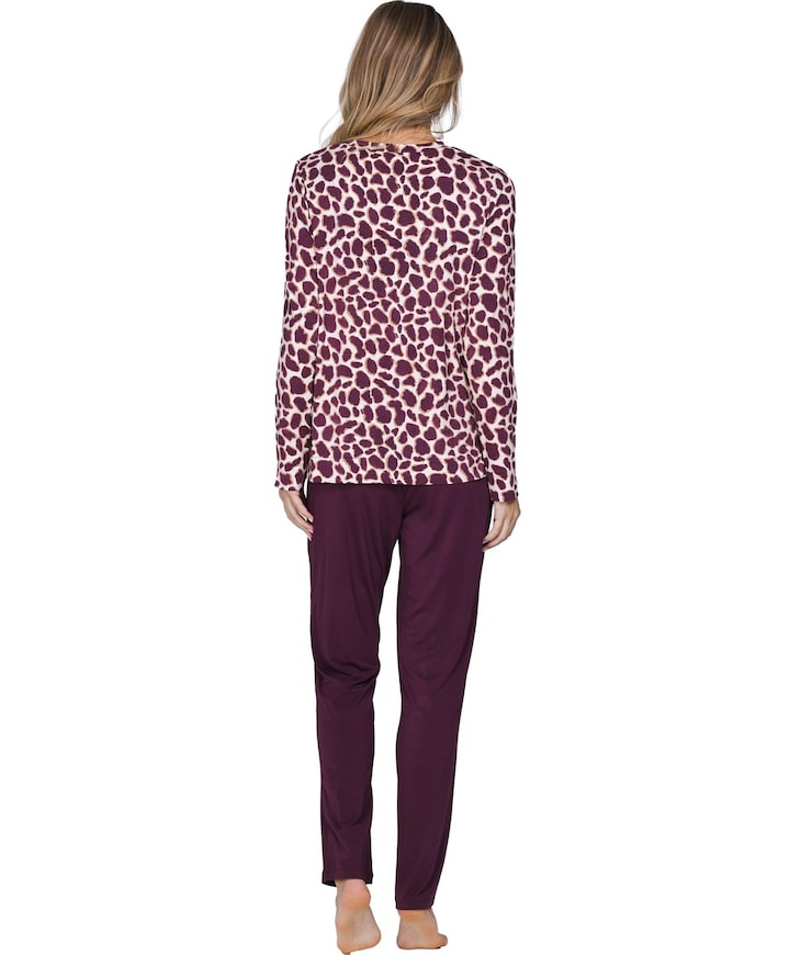 Dames pyjamaset bordeaux