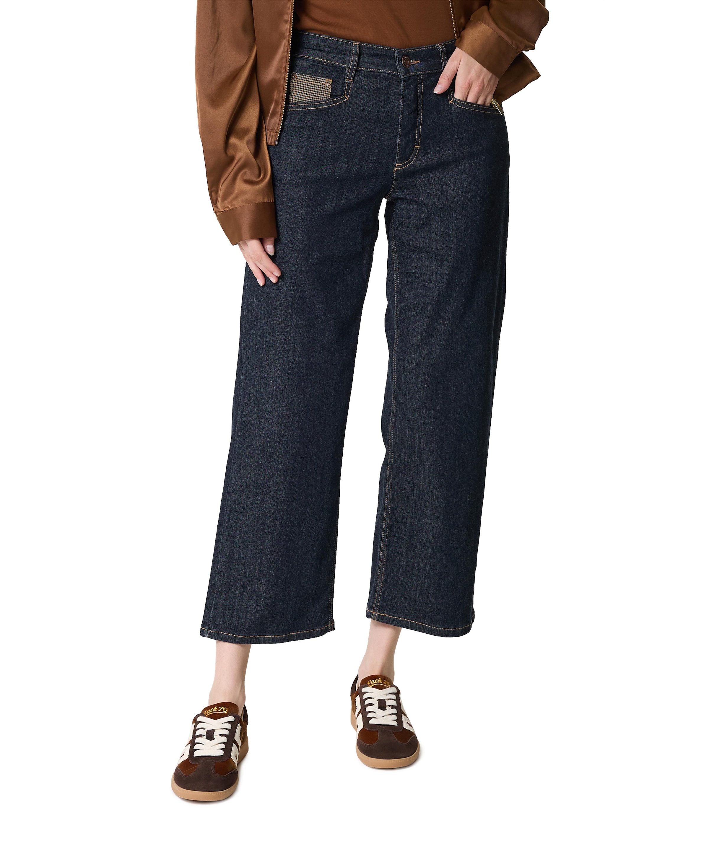 Liv Wide 7/8 dames jeans blauw